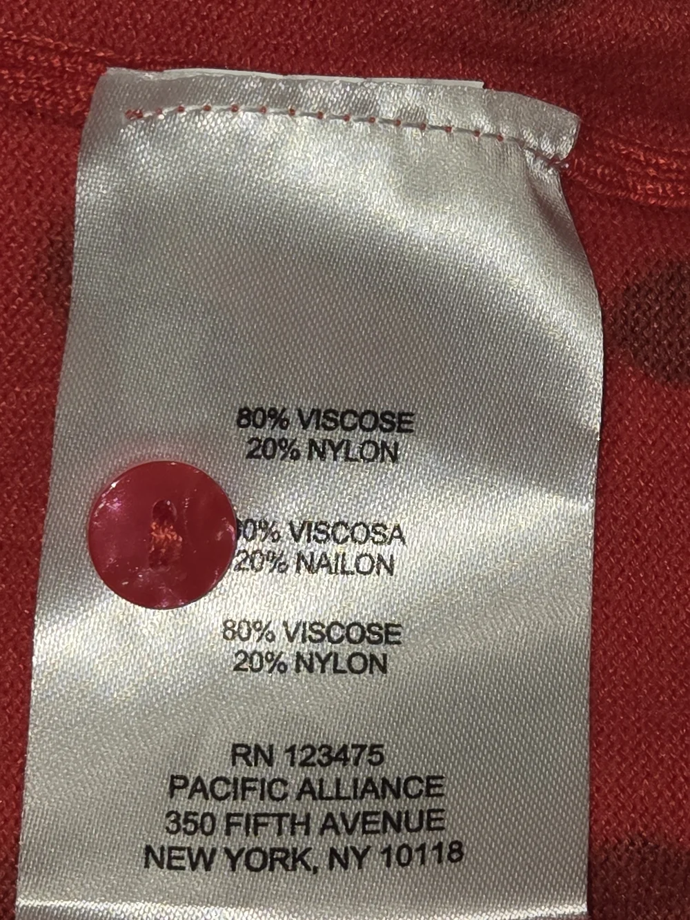 Ellen Tracy Red Sweater with Navy Polka Dots - Picture 8 of 8